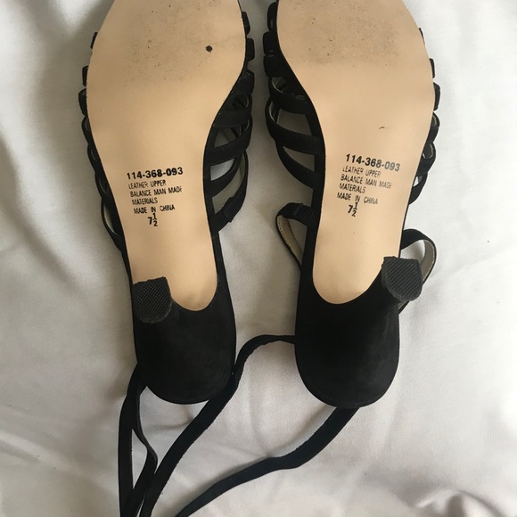 Colin Stuart black suede wrap around heels - Picture 7 of 8